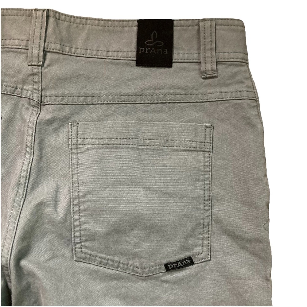 PrAna Pants Mens 33 Gray Slim Fit Organic Cotton Stretch Chino Casual - Picture 9 of 13